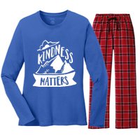 Kindness Matters Anti Bullying Kind Week Unity Day Cool Gift Women's Long Sleeve Flannel Pajama Set 