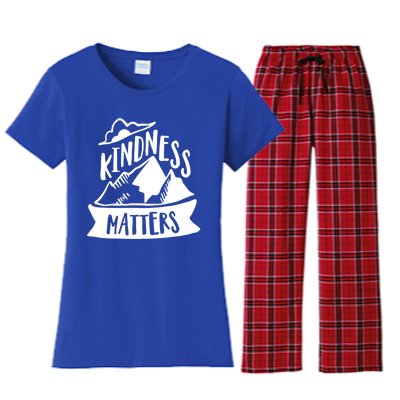 Kindness Matters Anti Bullying Kind Week Unity Day Cool Gift Women's Flannel Pajama Set