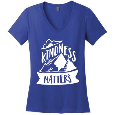 Kindness Matters Anti Bullying Kind Week Unity Day Cool Gift Women's V-Neck T-Shirt