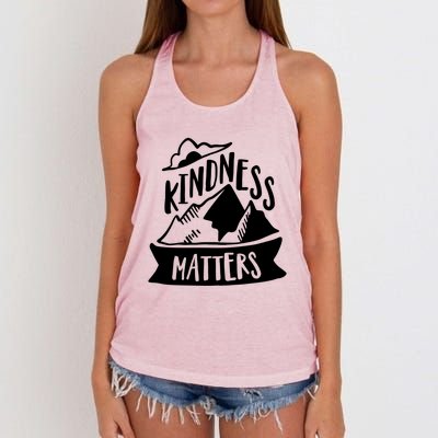 Kindness Matters Anti Bullying Kind Week Unity Day Cool Gift Women's Knotted Racerback Tank