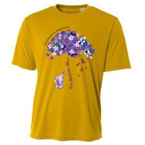 Keep Memories Alive Purple Elephant AlzheimerS Awareness Cooling Performance Crew T-Shirt