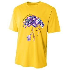 Keep Memories Alive Purple Elephant AlzheimerS Awareness Performance Sprint T-Shirt