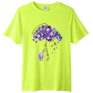 Keep Memories Alive Purple Elephant AlzheimerS Awareness Tall Fusion ChromaSoft Performance T-Shirt