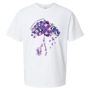 Keep Memories Alive Purple Elephant AlzheimerS Awareness Sueded Cloud Jersey T-Shirt