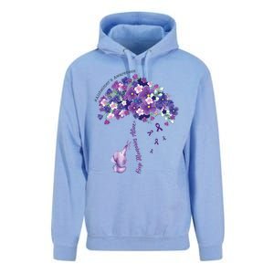 Keep Memories Alive Purple Elephant AlzheimerS Awareness Unisex Surf Hoodie