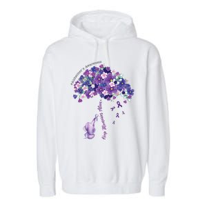 Keep Memories Alive Purple Elephant AlzheimerS Awareness Garment-Dyed Fleece Hoodie