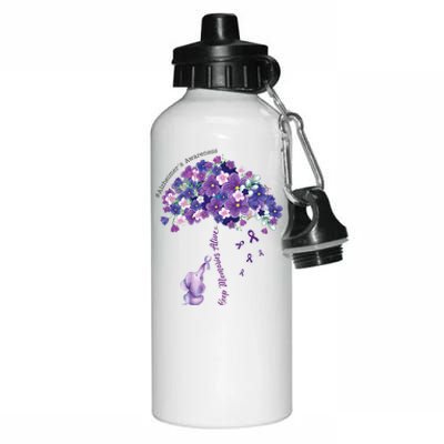 Keep Memories Alive Purple Elephant AlzheimerS Awareness Aluminum Water Bottle 