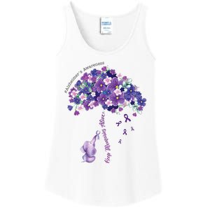 Keep Memories Alive Purple Elephant AlzheimerS Awareness Ladies Essential Tank