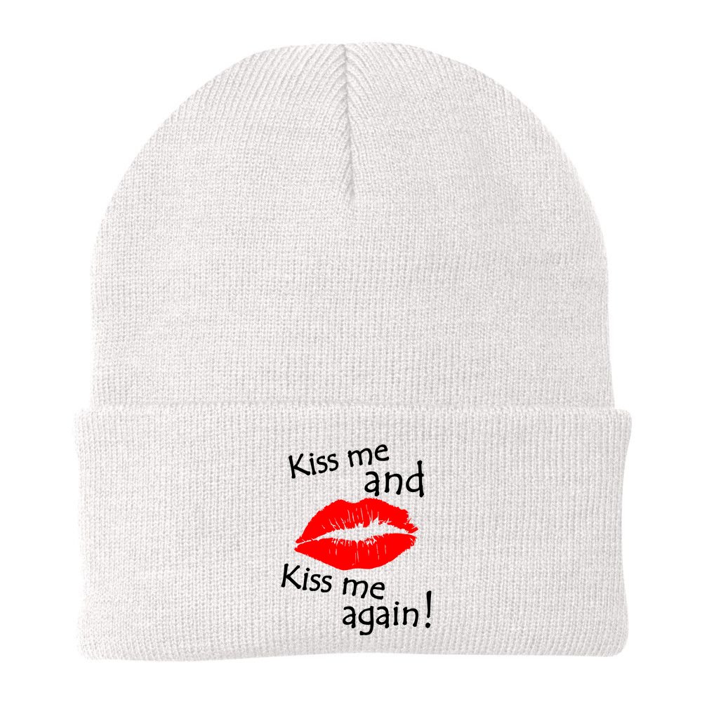 Kiss Me And Kiss Me Again Nadal Funny Kissing Beanie