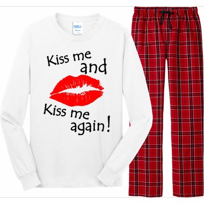 Kiss Me And Kiss Me Again Nadal Funny Kissing Long Sleeve Pajama Set