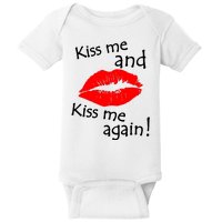 Kiss Me And Kiss Me Again Nadal Funny Kissing Baby Bodysuit