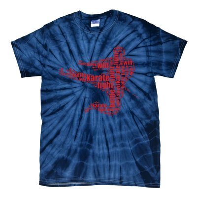 Karate Martial Arts Word Cloud Tie-Dye T-Shirt