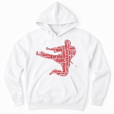 Karate Martial Arts Word Cloud Hoodie