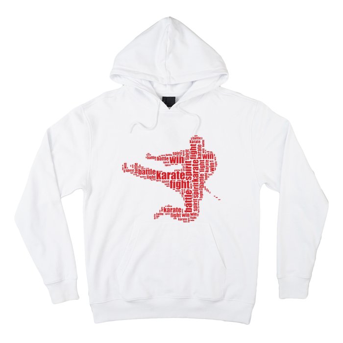 Karate Martial Arts Word Cloud Hoodie