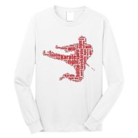 Karate Martial Arts Word Cloud Long Sleeve Shirt