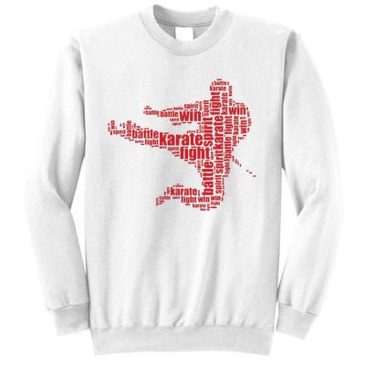 Karate Martial Arts Word Cloud Sweatshirt