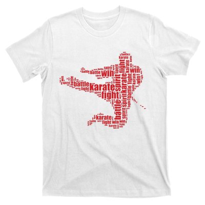 Karate Martial Arts Word Cloud T-Shirt