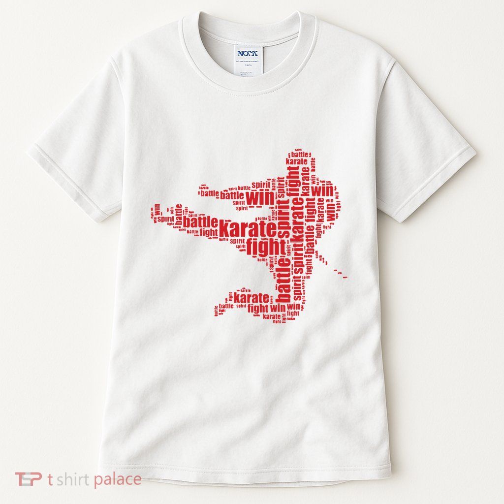 Karate Martial Arts Word Cloud Tall T-Shirt
