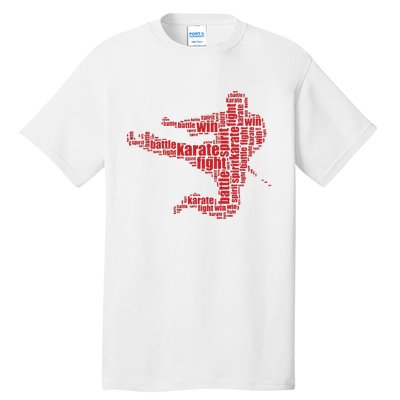 Karate Martial Arts Word Cloud Tall T-Shirt