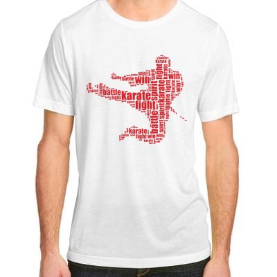 Karate Martial Arts Word Cloud Adult ChromaSoft Performance T-Shirt