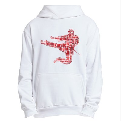 Karate Martial Arts Word Cloud Urban Pullover Hoodie