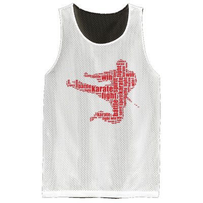 Karate Martial Arts Word Cloud Mesh Reversible Basketball Jersey Tank