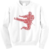 Karate Martial Arts Word Cloud Kids Sweatshirt