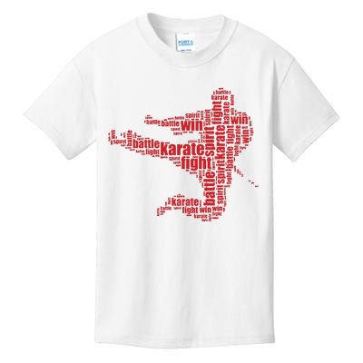 Karate Martial Arts Word Cloud Kids T-Shirt