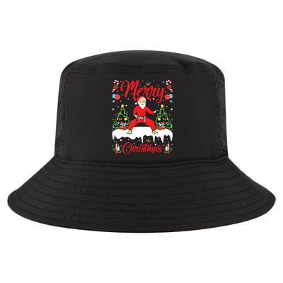 Karate Martial Art Lover Xmas Santa Playing Karate Christmas Cool Comfort Performance Bucket Hat