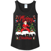 Karate Martial Art Lover Xmas Santa Playing Karate Christmas Ladies Essential Tank