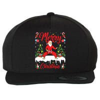 Karate Martial Art Lover Xmas Santa Playing Karate Christmas Wool Snapback Cap