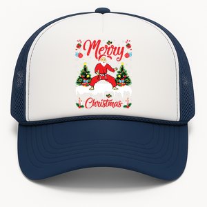 Karate Martial Art Lover Xmas Santa Playing Karate Christmas Trucker Hat