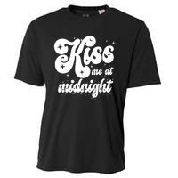 Kiss Me At Midnight Funny Happy New Years Eve Cooling Performance Crew T-Shirt