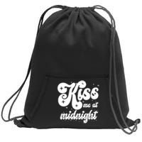 Kiss Me At Midnight Funny Happy New Years Eve Sweatshirt Cinch Pack Bag