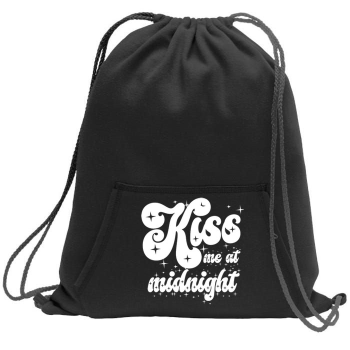 Kiss Me At Midnight Funny Happy New Years Eve Sweatshirt Cinch Pack Bag