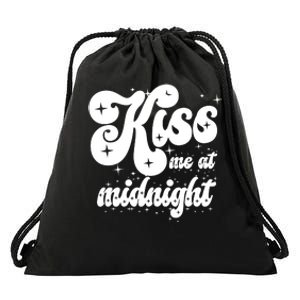 Kiss Me At Midnight Funny Happy New Years Eve Drawstring Bag