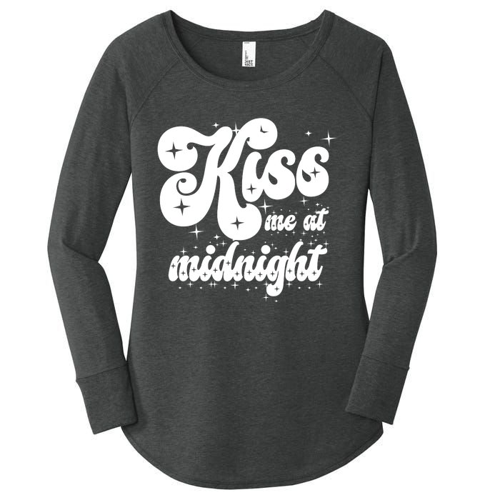 Kiss Me At Midnight Funny Happy New Years Eve Women's Perfect Tri Tunic Long Sleeve Shirt