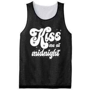 Kiss Me At Midnight Funny Happy New Years Eve Mesh Reversible Basketball Jersey Tank