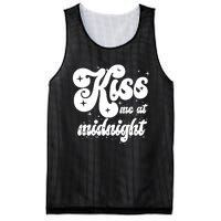 Kiss Me At Midnight Funny Happy New Years Eve Mesh Reversible Basketball Jersey Tank