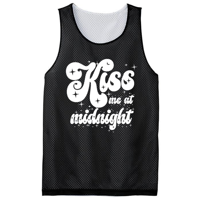 Kiss Me At Midnight Funny Happy New Years Eve Mesh Reversible Basketball Jersey Tank