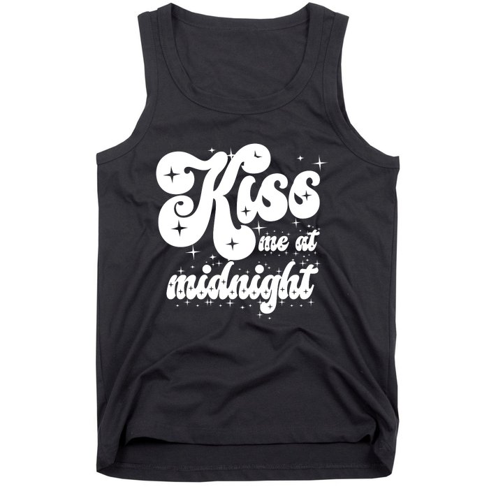 Kiss Me At Midnight Funny Happy New Years Eve Tank Top