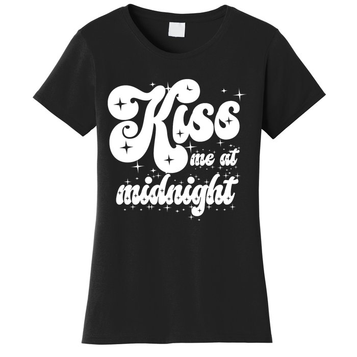 Kiss Me At Midnight Funny Happy New Years Eve Women's T-Shirt