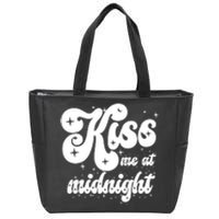 Kiss Me At Midnight Funny Happy New Years Eve Zip Tote Bag