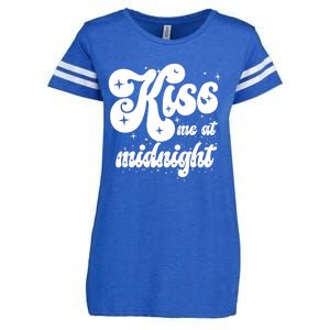 Kiss Me At Midnight Funny Happy New Years Eve Enza Ladies Jersey Football T-Shirt