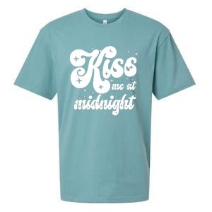 Kiss Me At Midnight Funny Happy New Years Eve Sueded Cloud Jersey T-Shirt