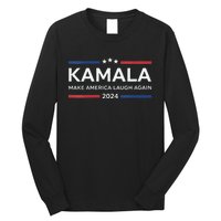 Kamala Make America Laugh Again American Flag 2024 Long Sleeve Shirt