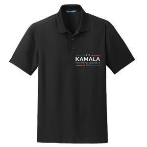 Kamala Make America Laugh Again American Flag 2024 Dry Zone Grid Polo