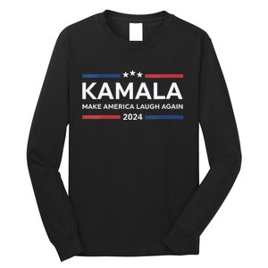 Kamala Make America Laugh Again American Flag 2024 Long Sleeve Shirt