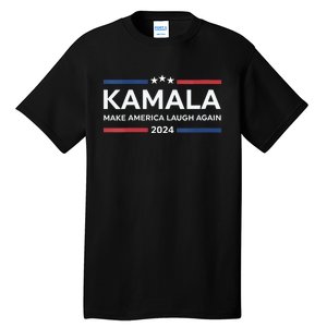 Kamala Make America Laugh Again American Flag 2024 Tall T-Shirt