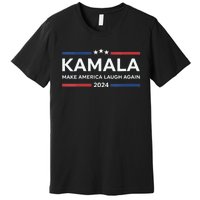 Kamala Make America Laugh Again American Flag 2024 Premium T-Shirt